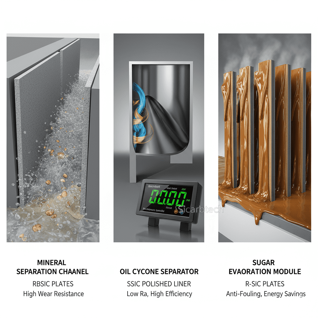 Placas de cerâmica de carbeto de silício sob medida para processos de separação no Brasil