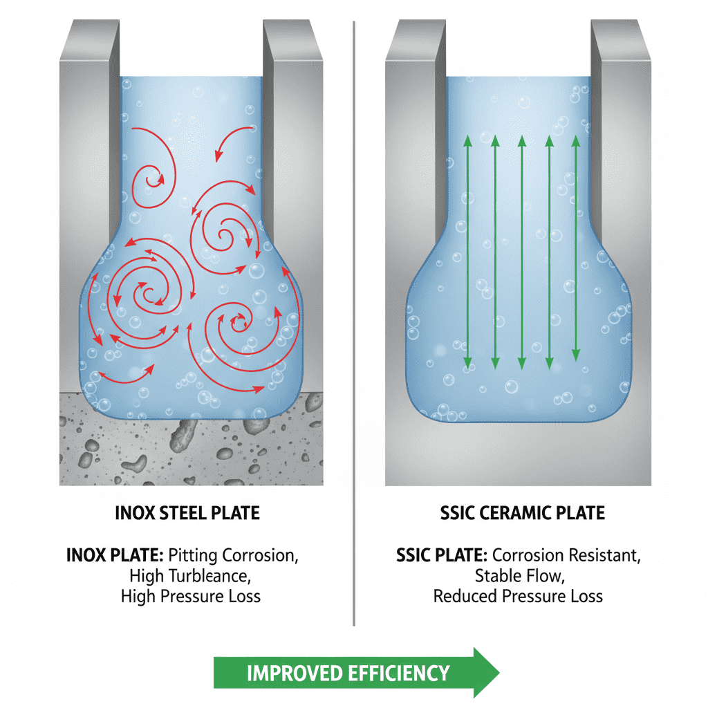 Placas de cerâmica de carbeto de silício sob medida para processos de separação no Brasil