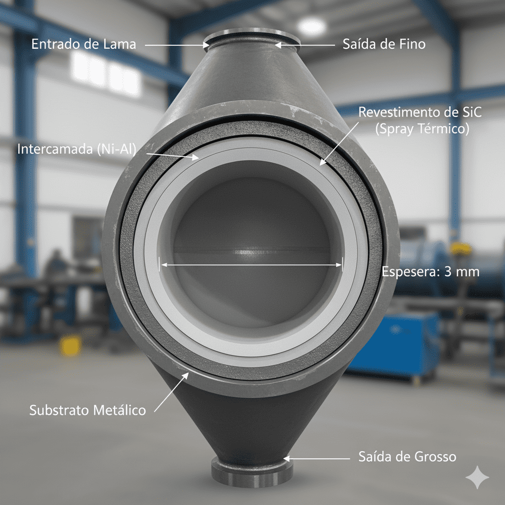 Revestimentos cerâmicos de SiC para resistência à oxidação em ambientes severos
