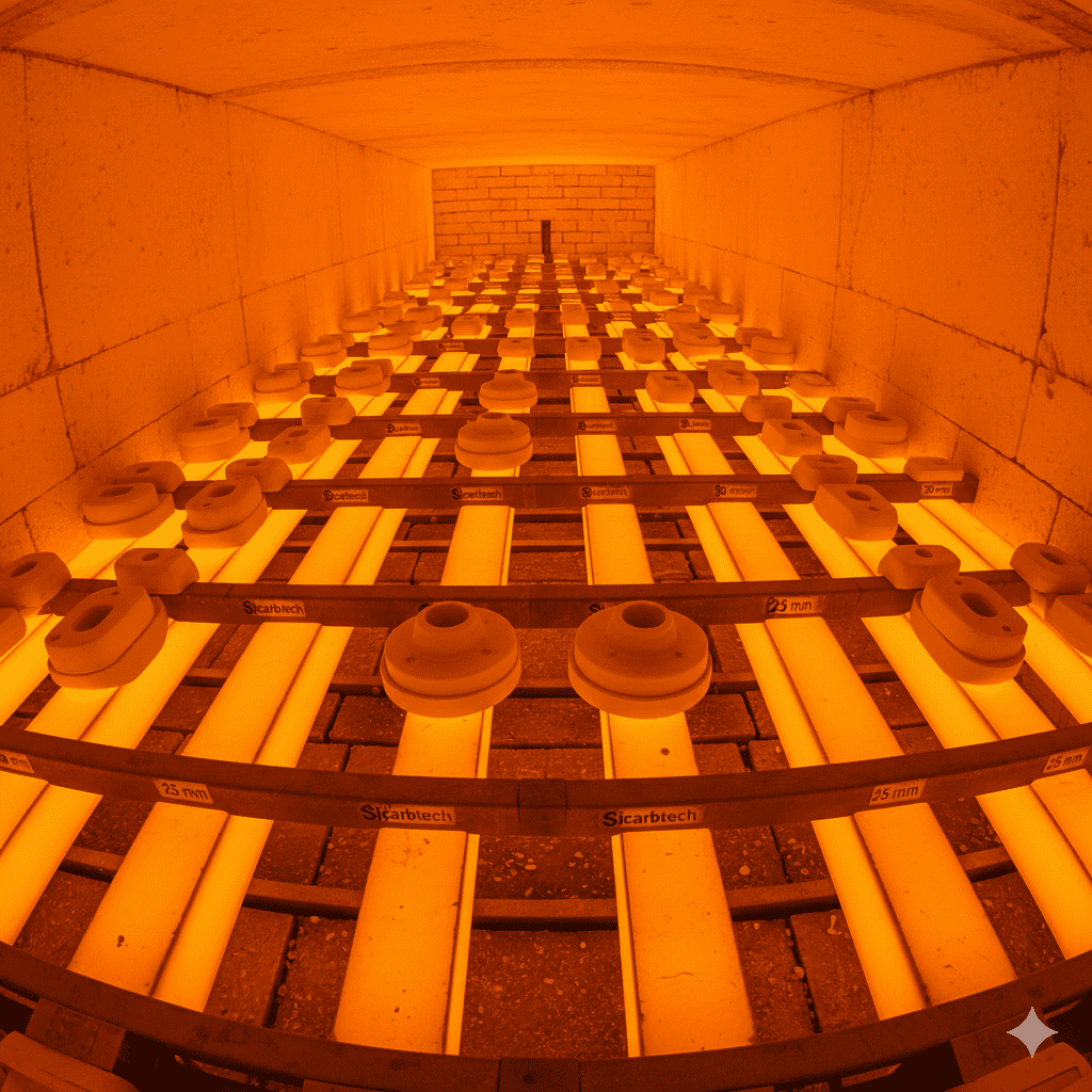 Vigas de Carbeto de Silício SiSiC 25 mm para Fornos e Estufas de Alta Temperatura