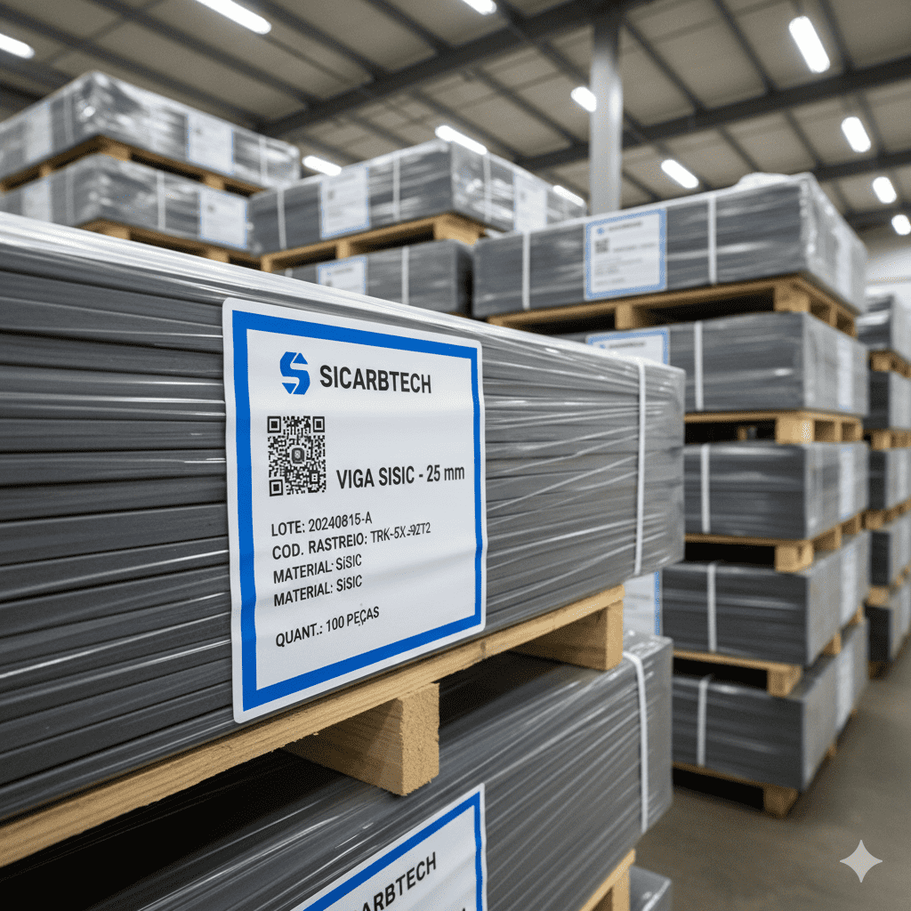 Vigas de Carbeto de Silício SiSiC 25 mm para Fornos e Estufas de Alta Temperatura