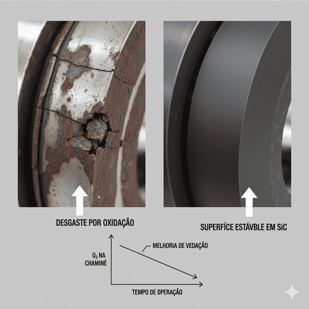 Atualização de sistemas de vedação de dampers para evitar vazamentos de ar e gases
