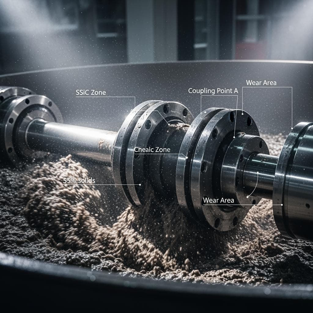 Eixos misturadores de corrida estável em aplicações industriais no Brasil com carbeto de silício