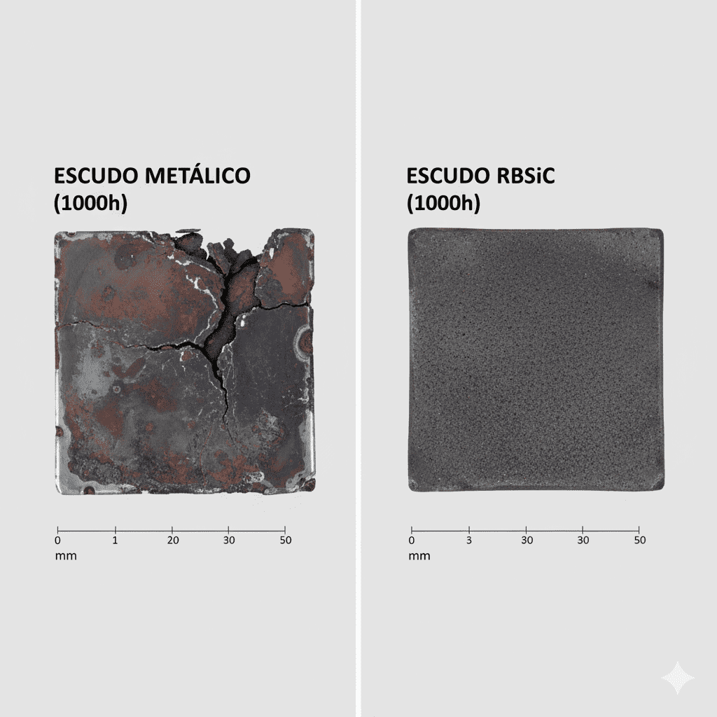 Escudos térmicos industriais para visores de inspeção em alta temperatura