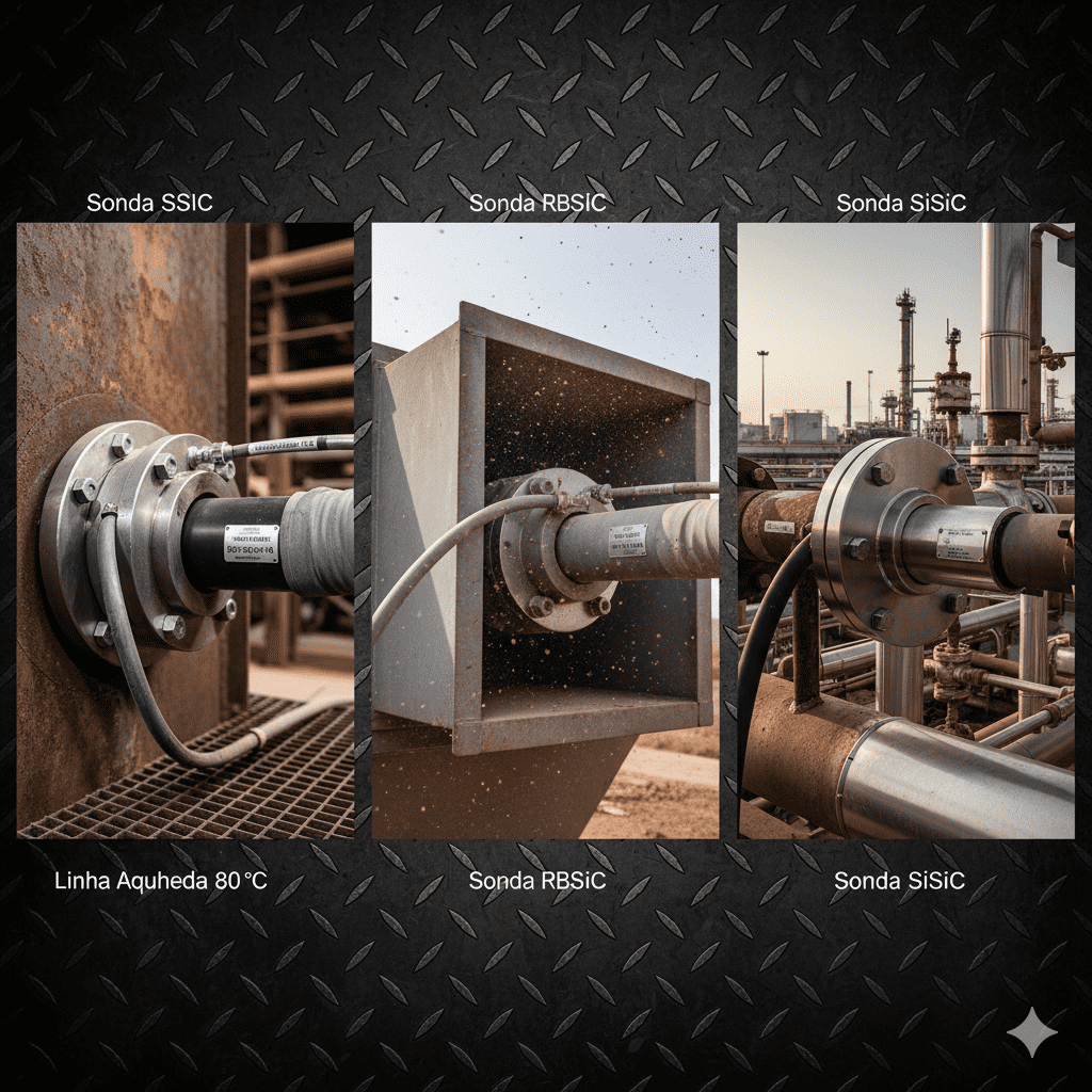 Sondas de amostragem de oxigênio para controle de processos industriais